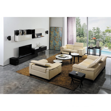 Wohnzimmer Sofa mit modernem echtem Leder Sofa Set (427)